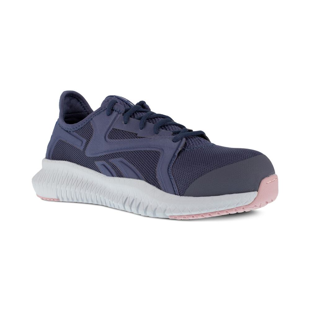 Reebok Navy Blue Flexagon 3.0 Composite Toe Slip Resistant Work Shoes Size 8.5W